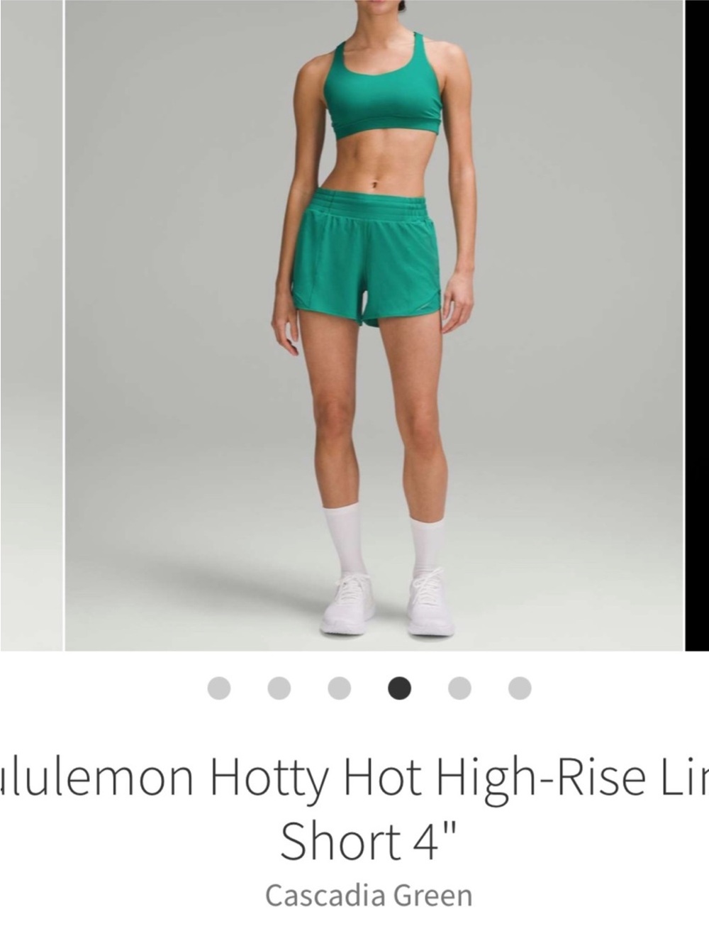 NWT Lululemon Hotty Hot High Rise Shorts 4" Cascadia Green Sz 6